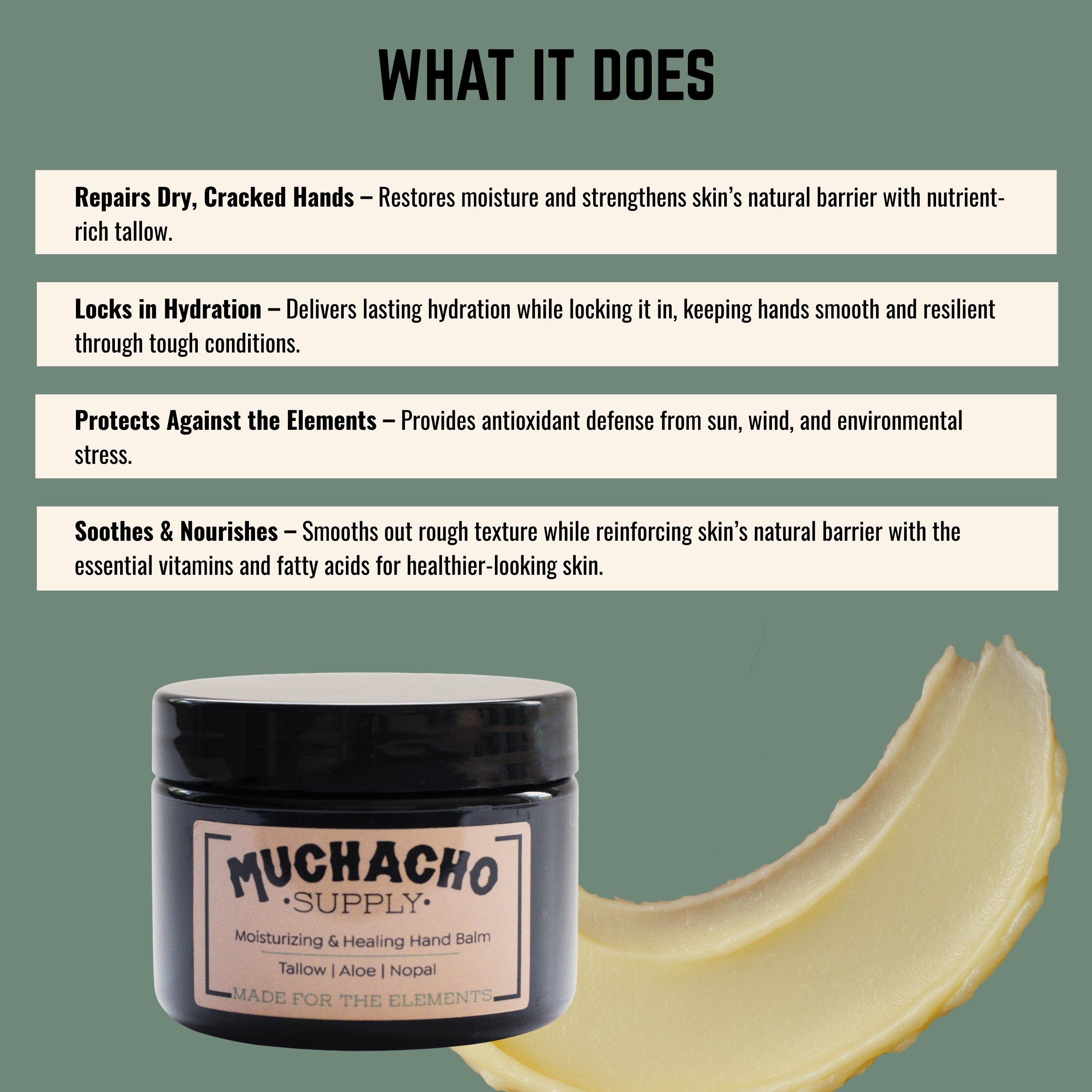 Moisturizing and Healing Tallow Hand Balm