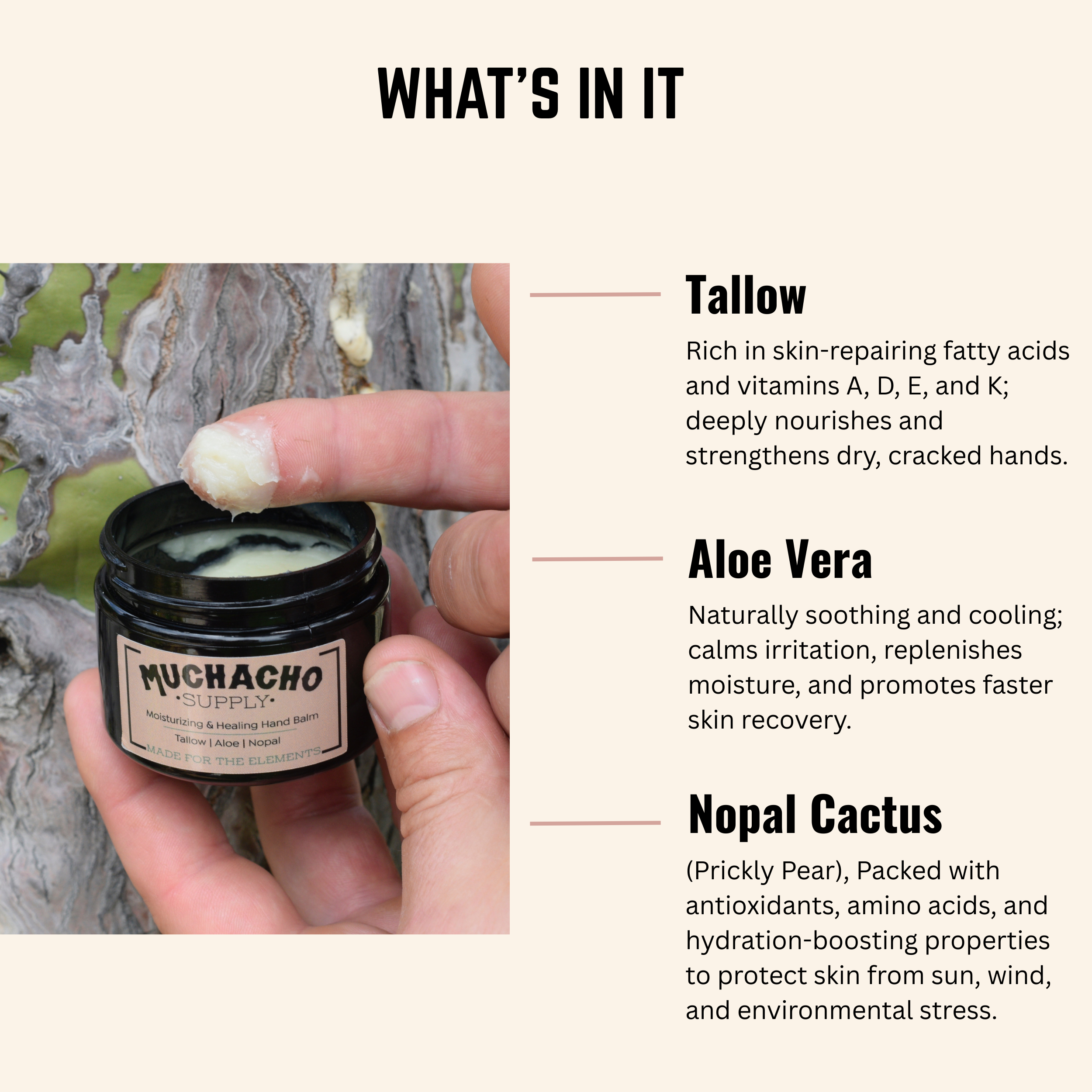 Moisturizing and Healing Tallow Hand Balm