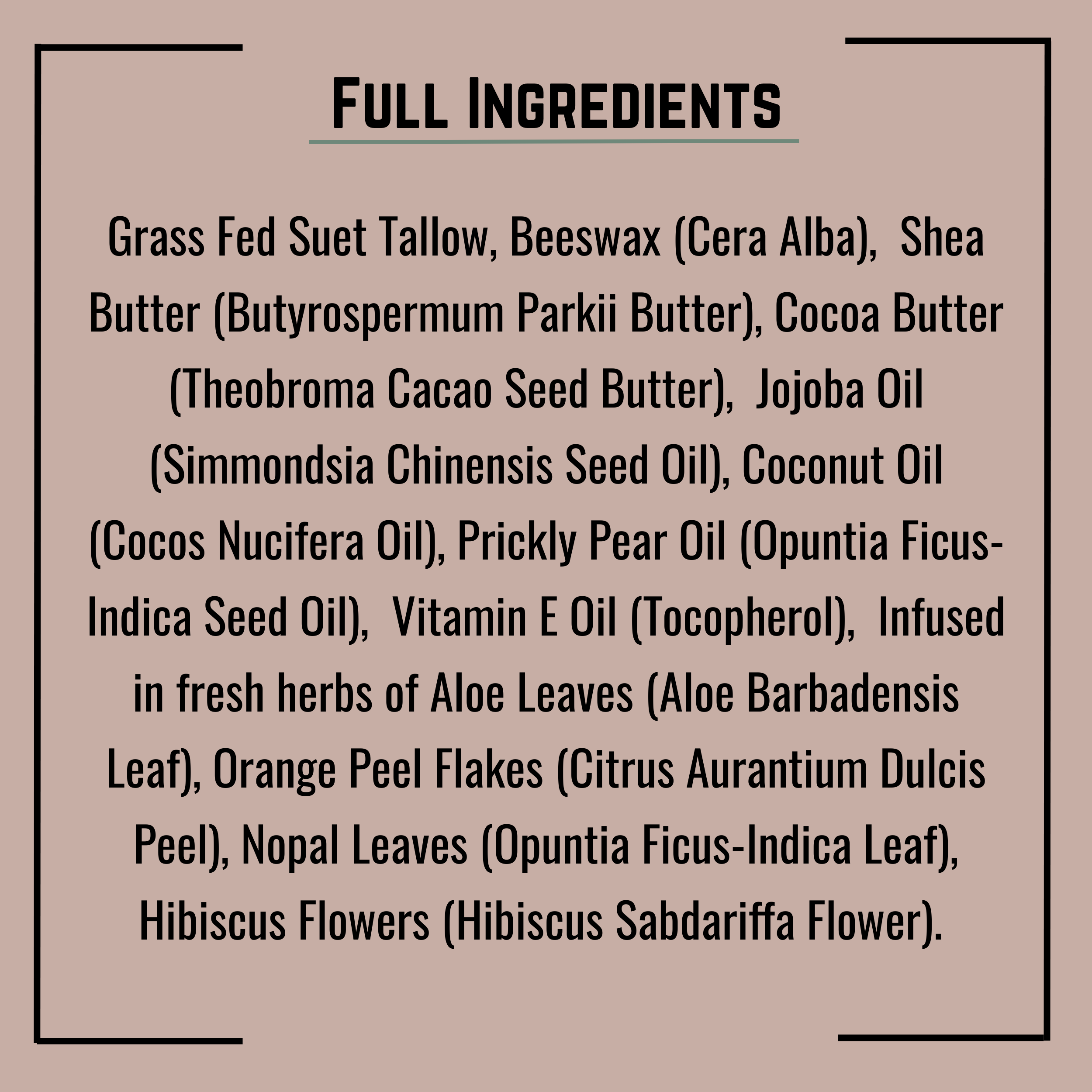 Moisturizing and Healing Tallow Hand Balm