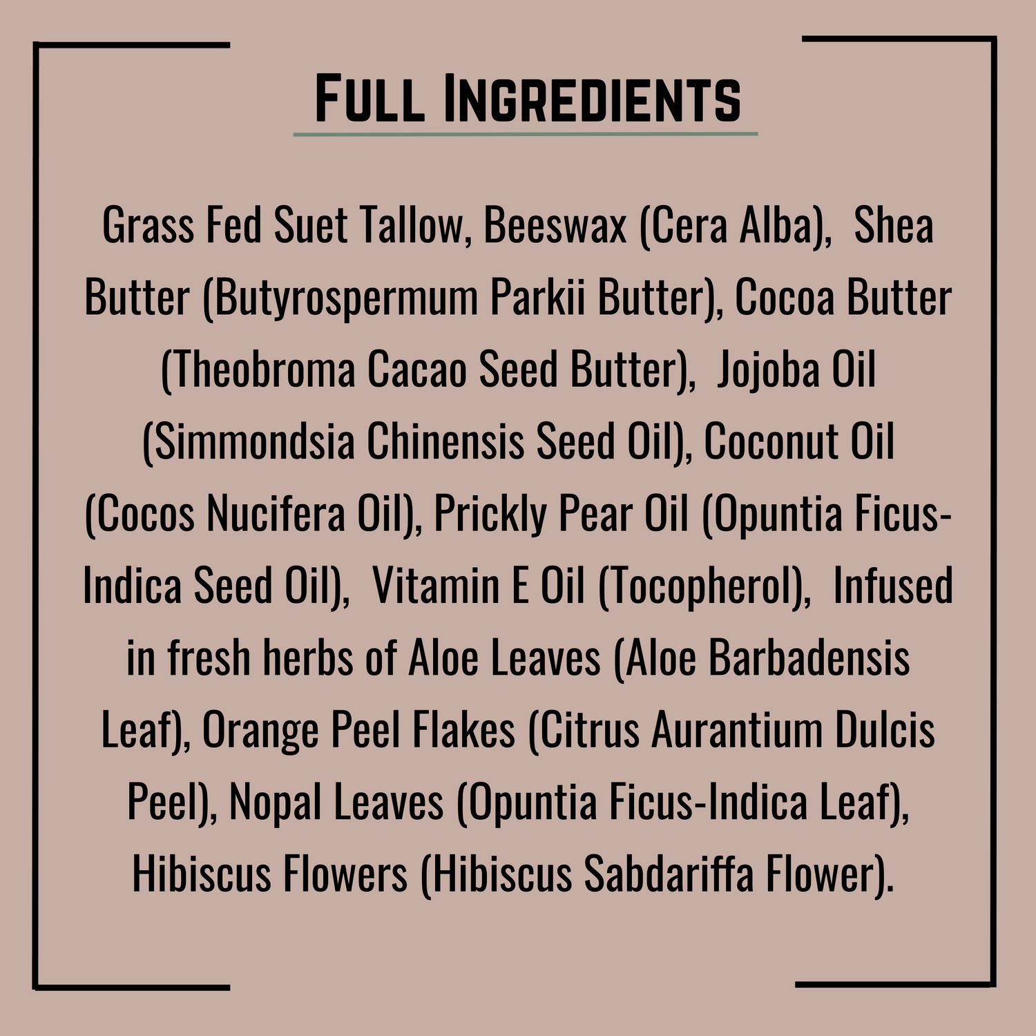 Moisturizing and Healing Tallow Hand Balm